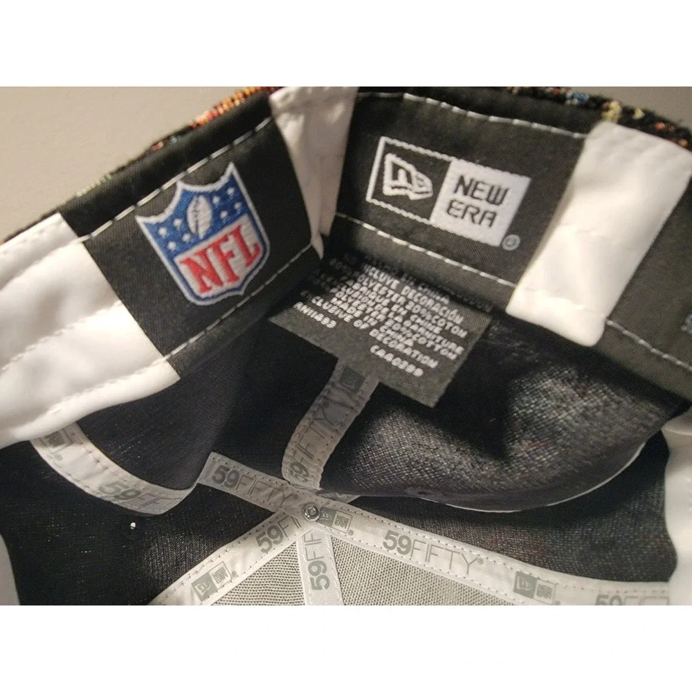 Las Vegas Raiders Hat Men Floral Corduroy 9Forty New Era Snap Back Cap 7 1/2 New